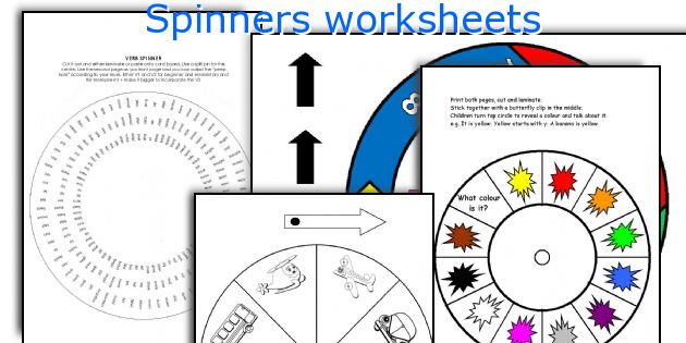 Spinners worksheets