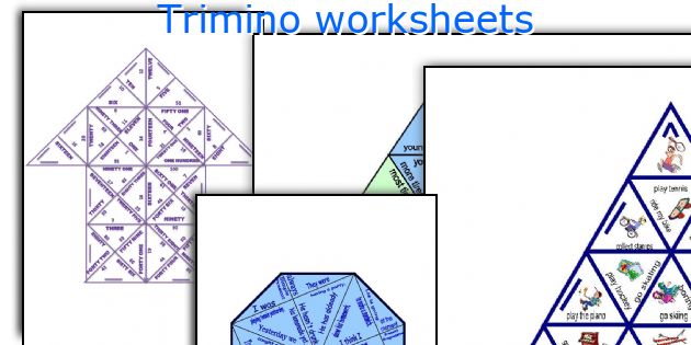 Trimino worksheets