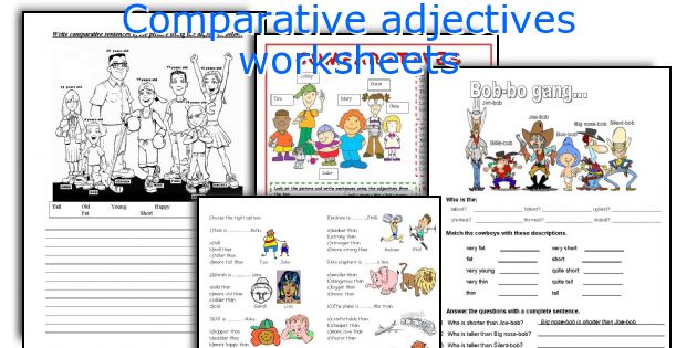 Comparative adjectives worksheets
