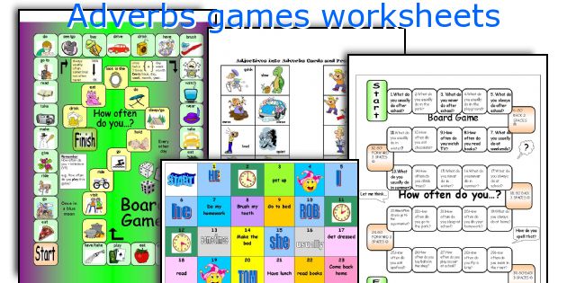 Adverbs games worksheets