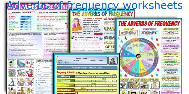 Adverbs of frequency worksheets