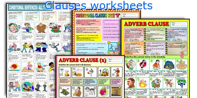 Clauses worksheets