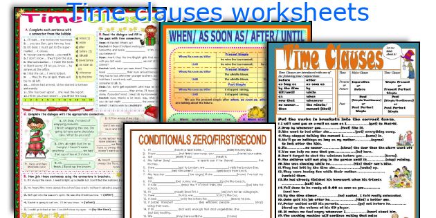 Time clauses worksheets