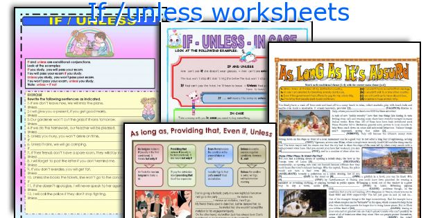 If /unless worksheets