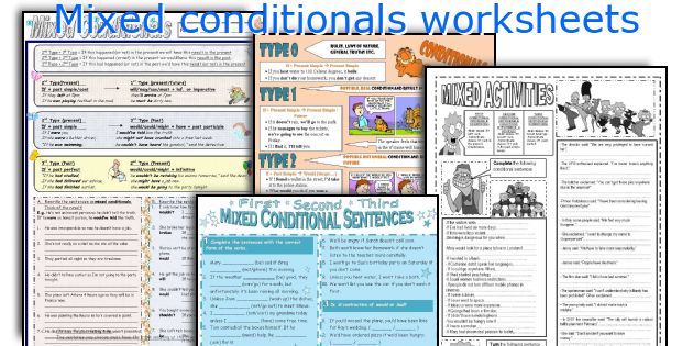 Mixed conditionals worksheets