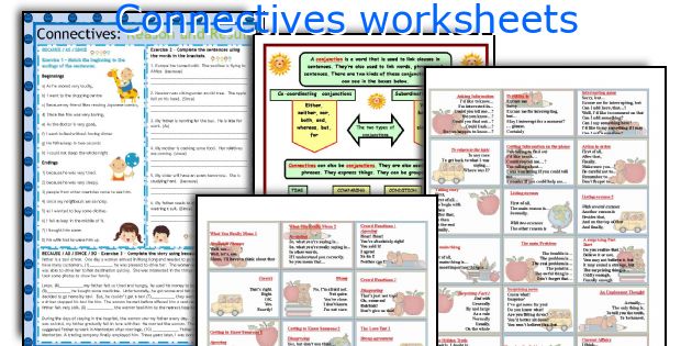 Connectives worksheets