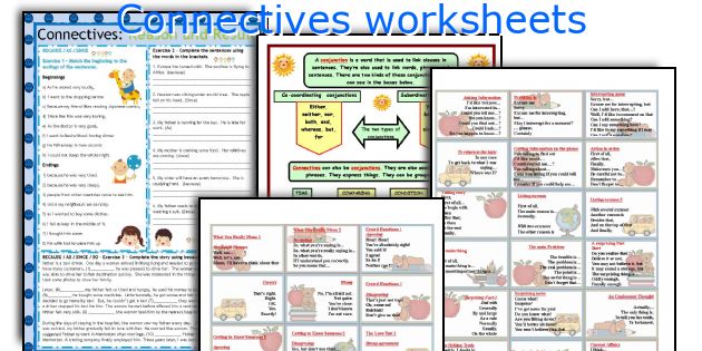 Connectives worksheets