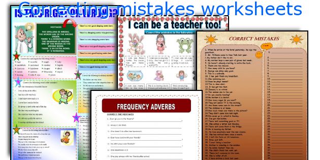 Correcting mistakes worksheets