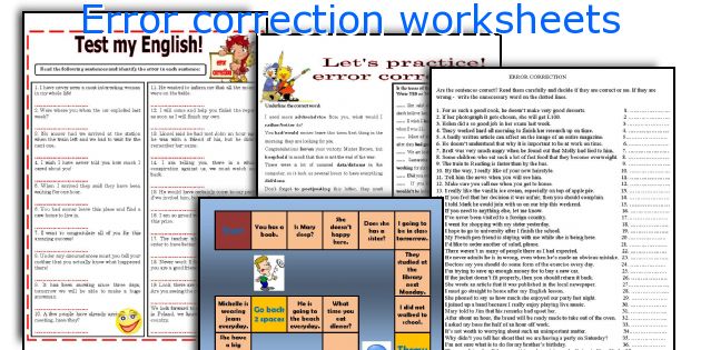 Error correction worksheets