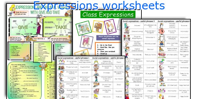 Expressions worksheets