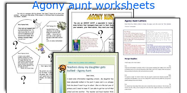 Agony aunt worksheets