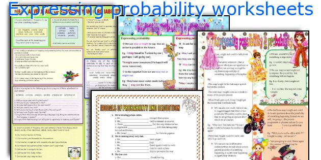 Expressing probability worksheets