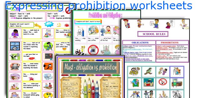 Expressing prohibition worksheets