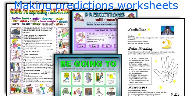 Making predictions worksheets