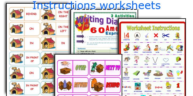 Instructions worksheets