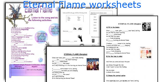 Eternal Flame worksheets