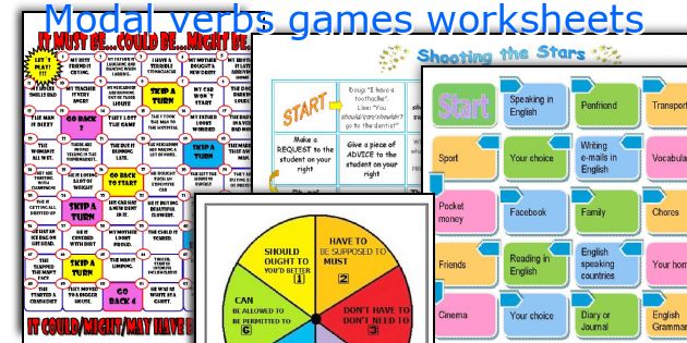 Modal verbs games worksheets