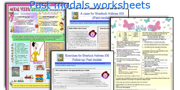 Past modals worksheets