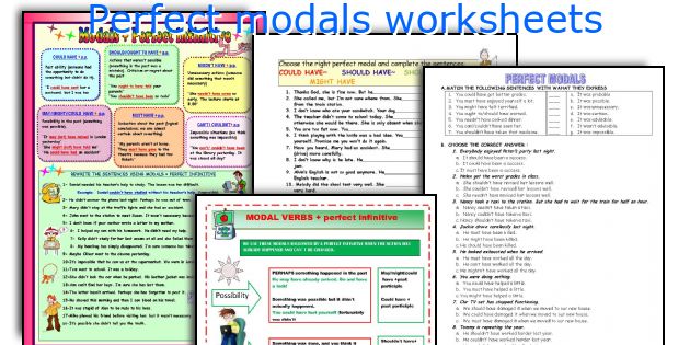 Perfect modals worksheets