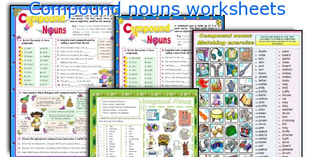 Compound nouns worksheets