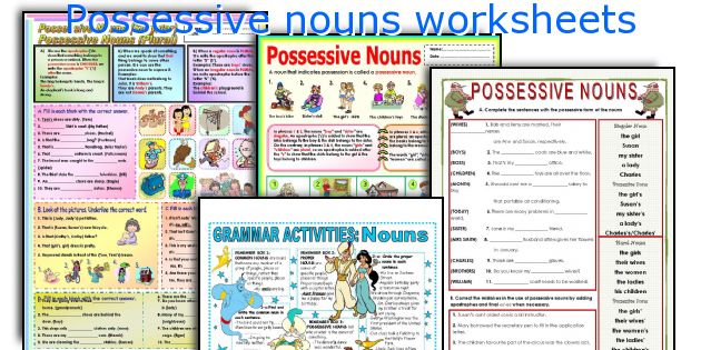 Possessive nouns worksheets