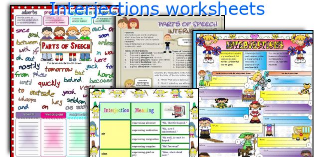 Interjections worksheets