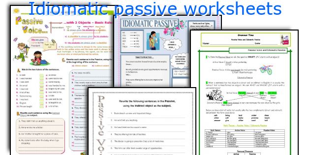 Idiomatic passive worksheets