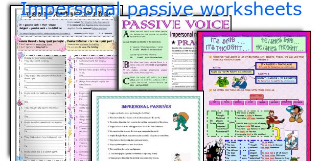 Impersonal passive worksheets