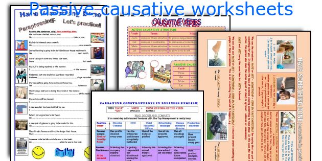 Passive causative worksheets