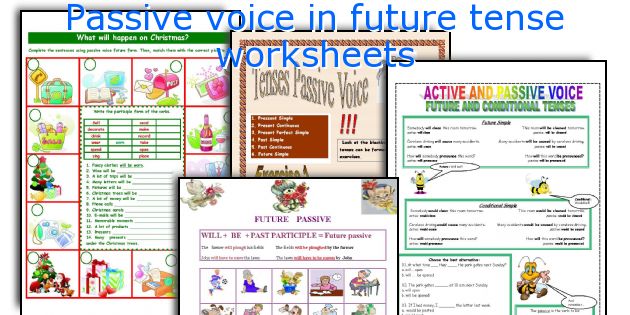 Passive voice in future tense worksheets