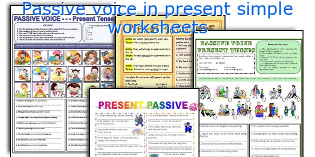 Passive voice in present simple worksheets