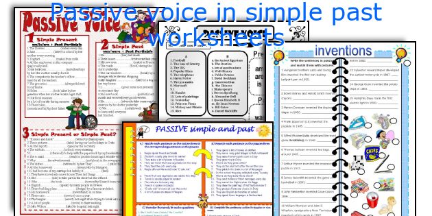 Passive voice in simple past worksheets