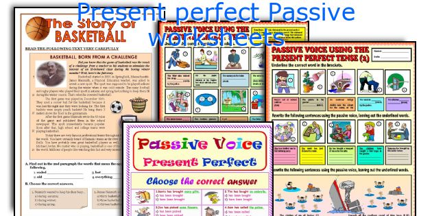 Present perfect Passive worksheets