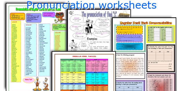Pronunciation worksheets