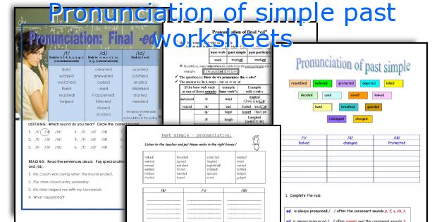 Pronunciation of simple past worksheets