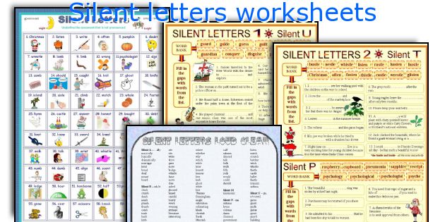 Silent letters worksheets