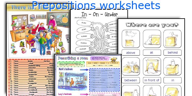 Prepositions worksheets