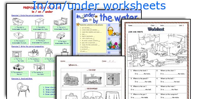 In/on/under worksheets