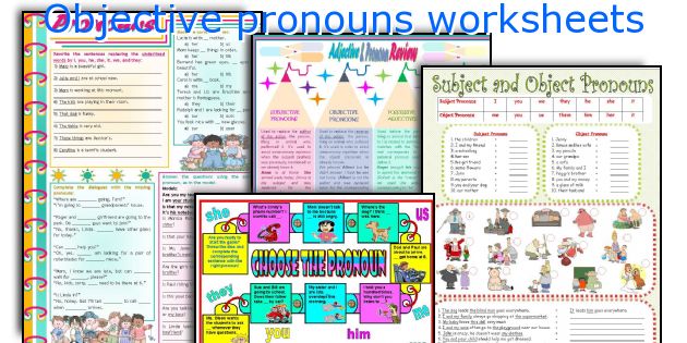 Objective pronouns worksheets