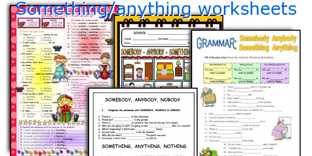 Something/anything worksheets