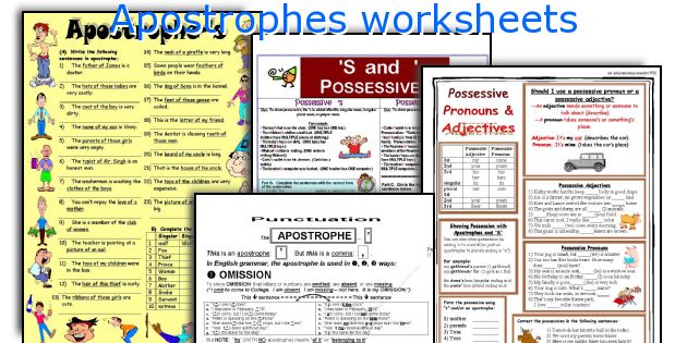 Apostrophes worksheets