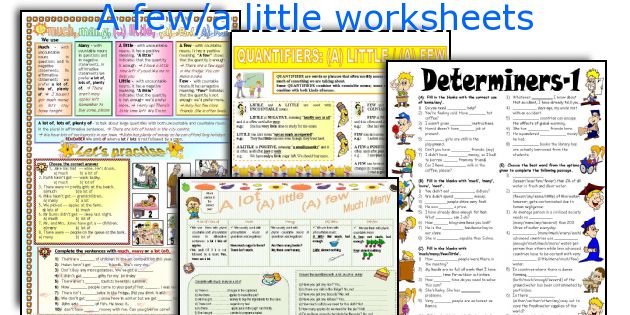 A few/a little worksheets