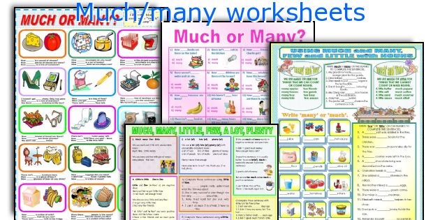 Much/many worksheets