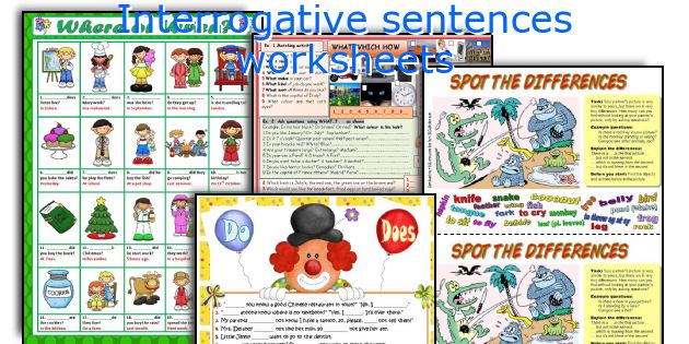 Interrogative sentences worksheets