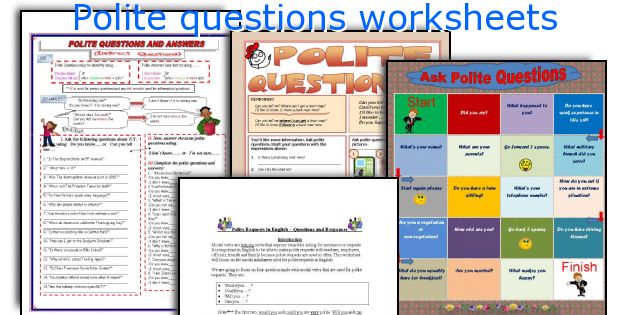 Polite questions worksheets