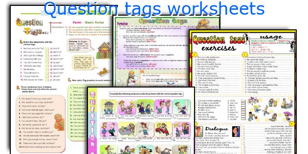 Question tags worksheets