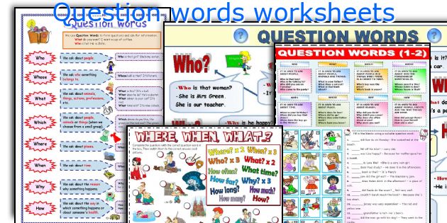 Question words worksheets