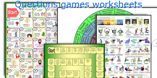 Questions games worksheets