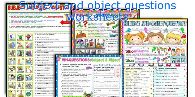 Subject and object questions worksheets