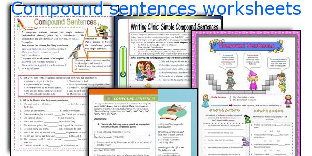 Compound sentences worksheets